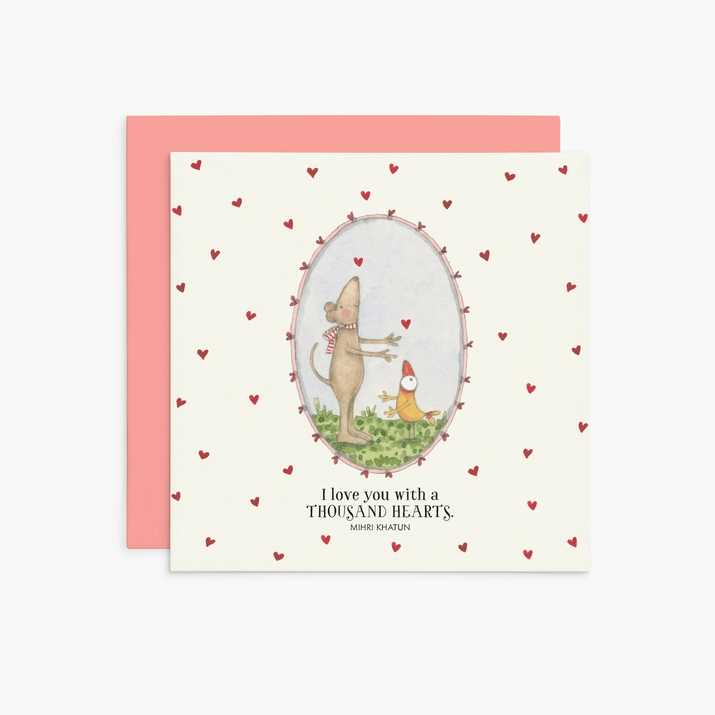 I love you with a thousand hearts | Twigseeds Love Card