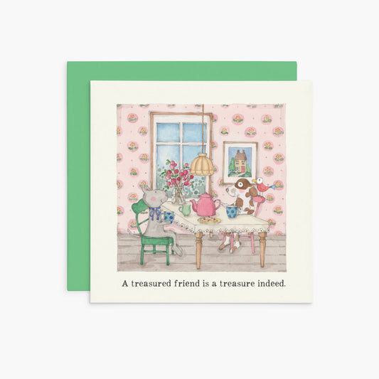 A treasured friend is a treasure indeed | Twigseeds Friendship Card