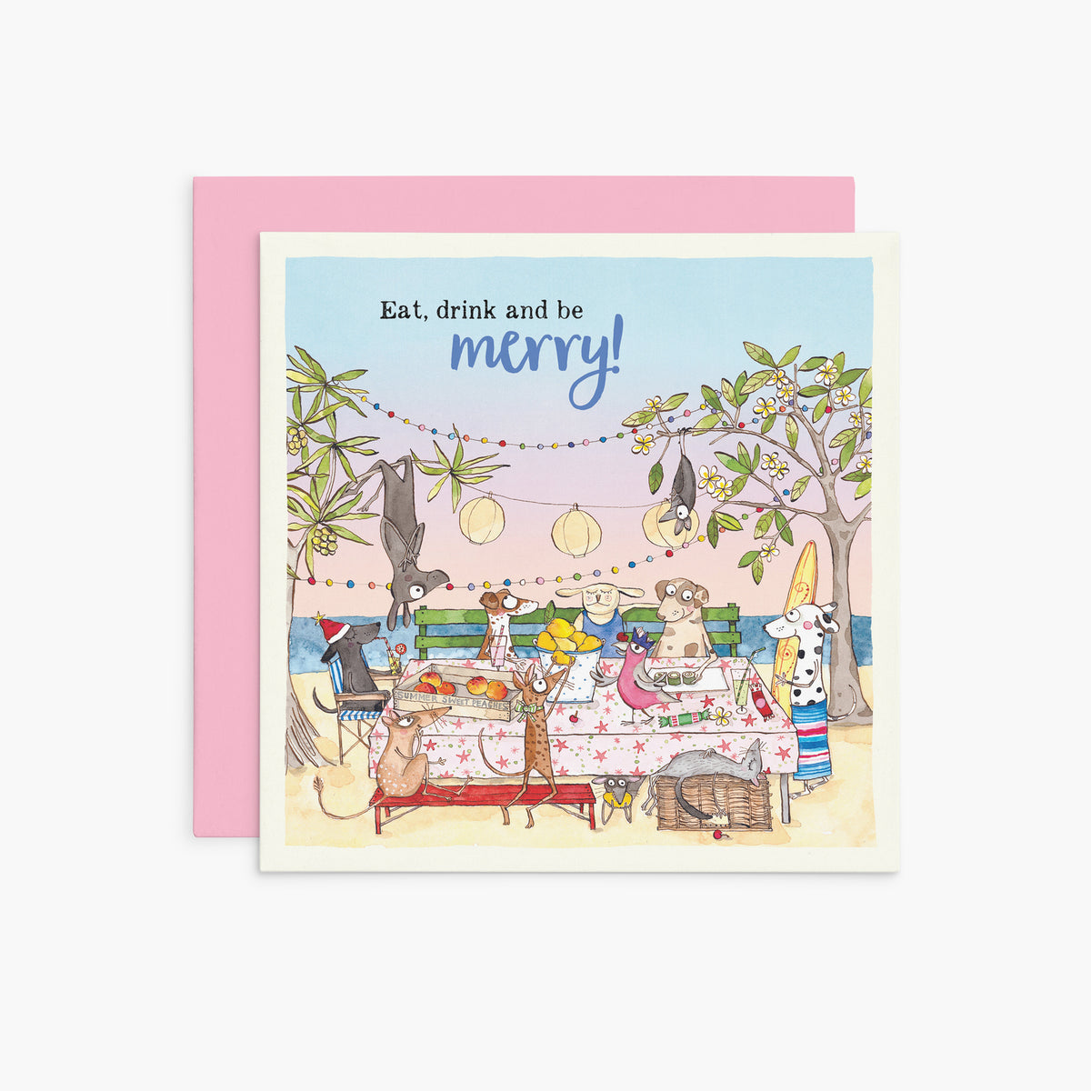 Eat, drink and be merry | Twigseeds Christmas Card