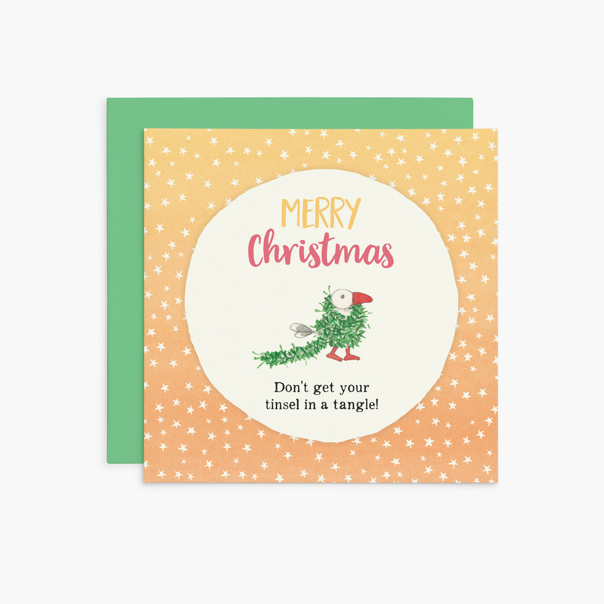 Tinsel in a tangle | Twigseeds Christmas Card