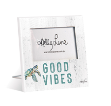 'Good Vibes' Coastal Turtle Photo Frame by Kelly Lane