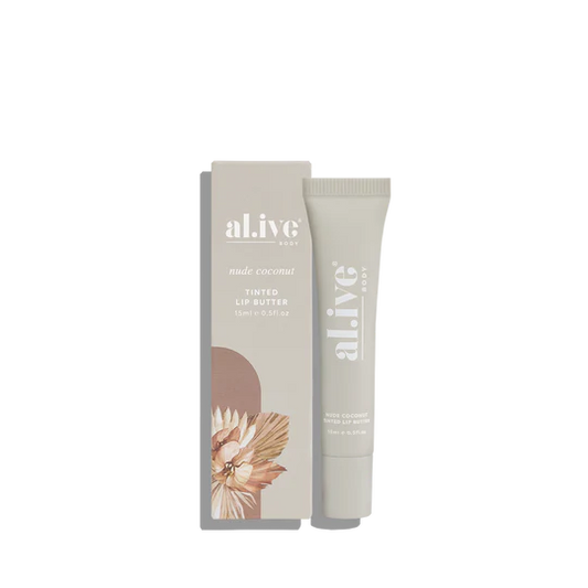 Tinted Lip Butter 15ml | Nude Coconut | al.ive