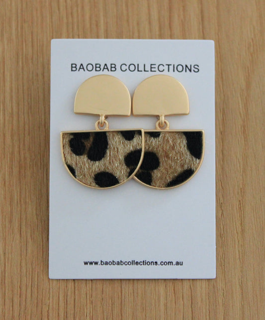 Animal Earring: Natural Leopard Print