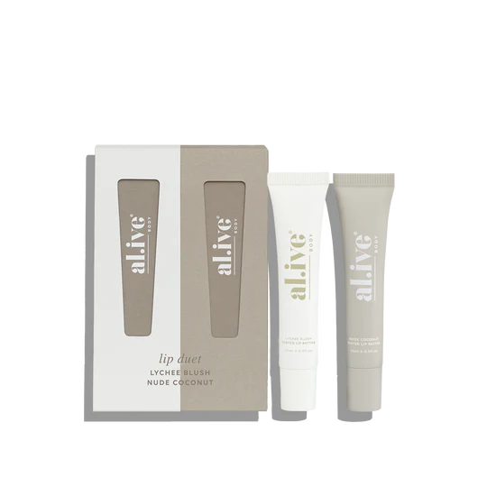 Lip Duet | Lychee Blush + Nude Coconut | al.ive