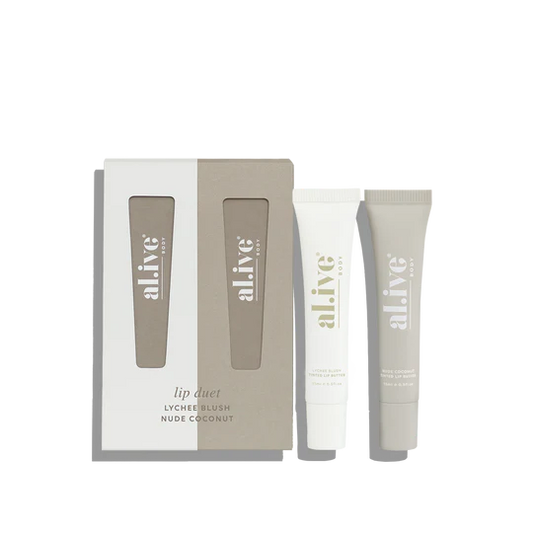 Lip Duet | Lychee Blush + Nude Coconut | al.ive