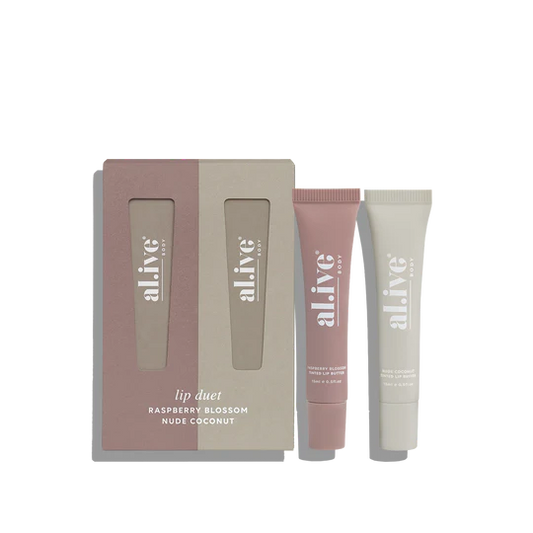 Lip Duet | Raspberry Blossom + Nude Coconut | al.ive