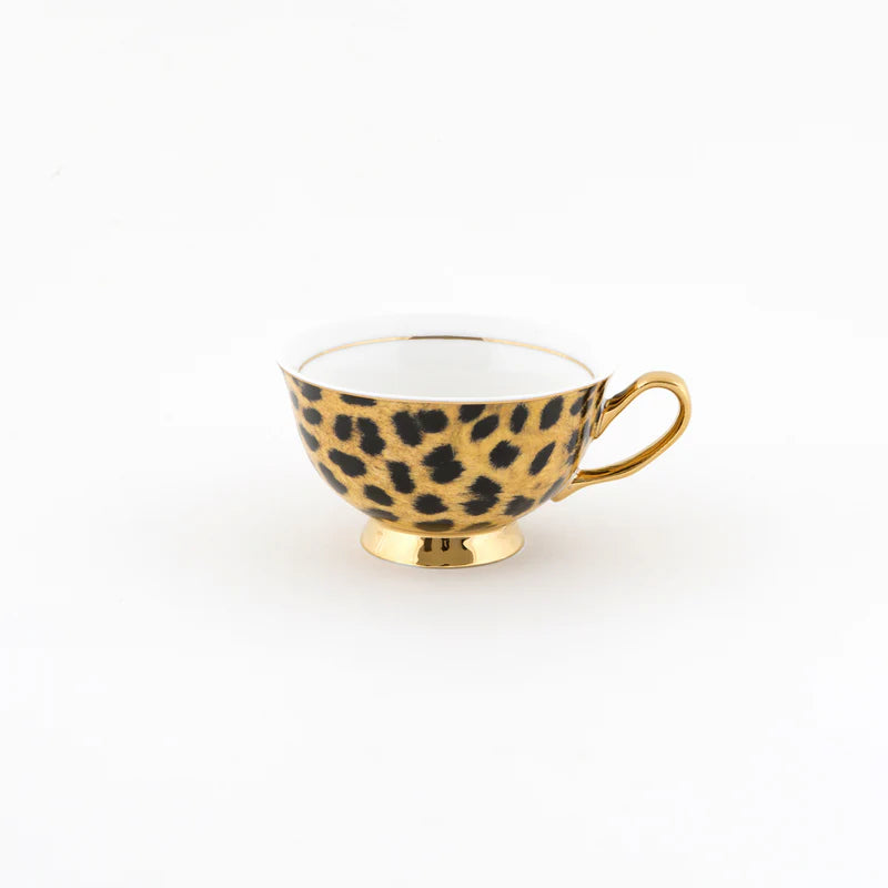 Leopard Teacup and Saucer - 250ml