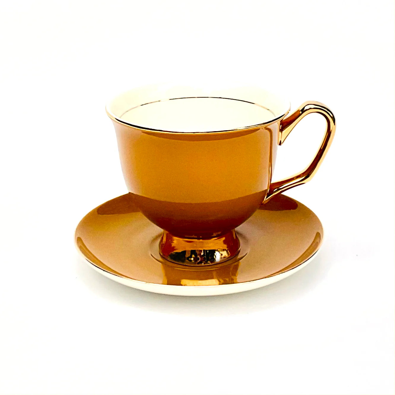 XL Mustard Teacup and Saucer