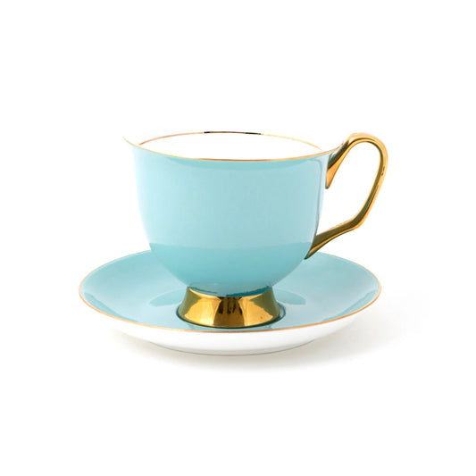 XL Pale Blue Teacup and Saucer