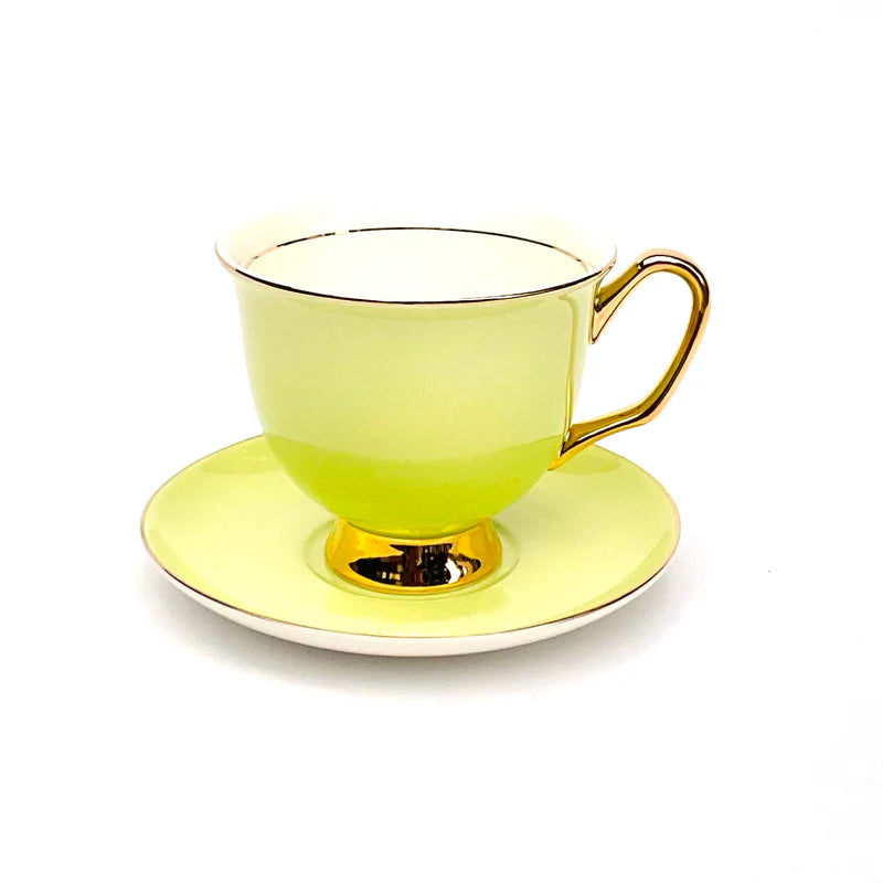 XL Pale Green Teacup and Saucer - 375ml