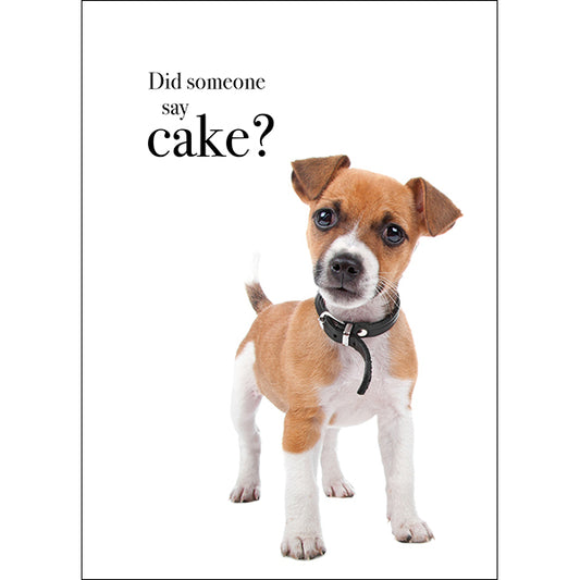 Did someone say cake? | Dog Animal Birthday Card