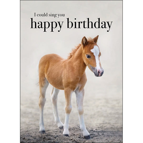 I could sing you Happy Birthday | Horse Animal Birthday Card