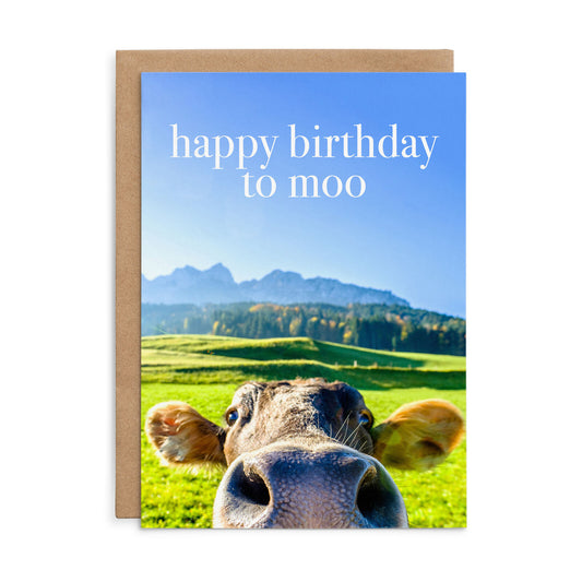 Happy birthday to moo | Cow Birthday Card