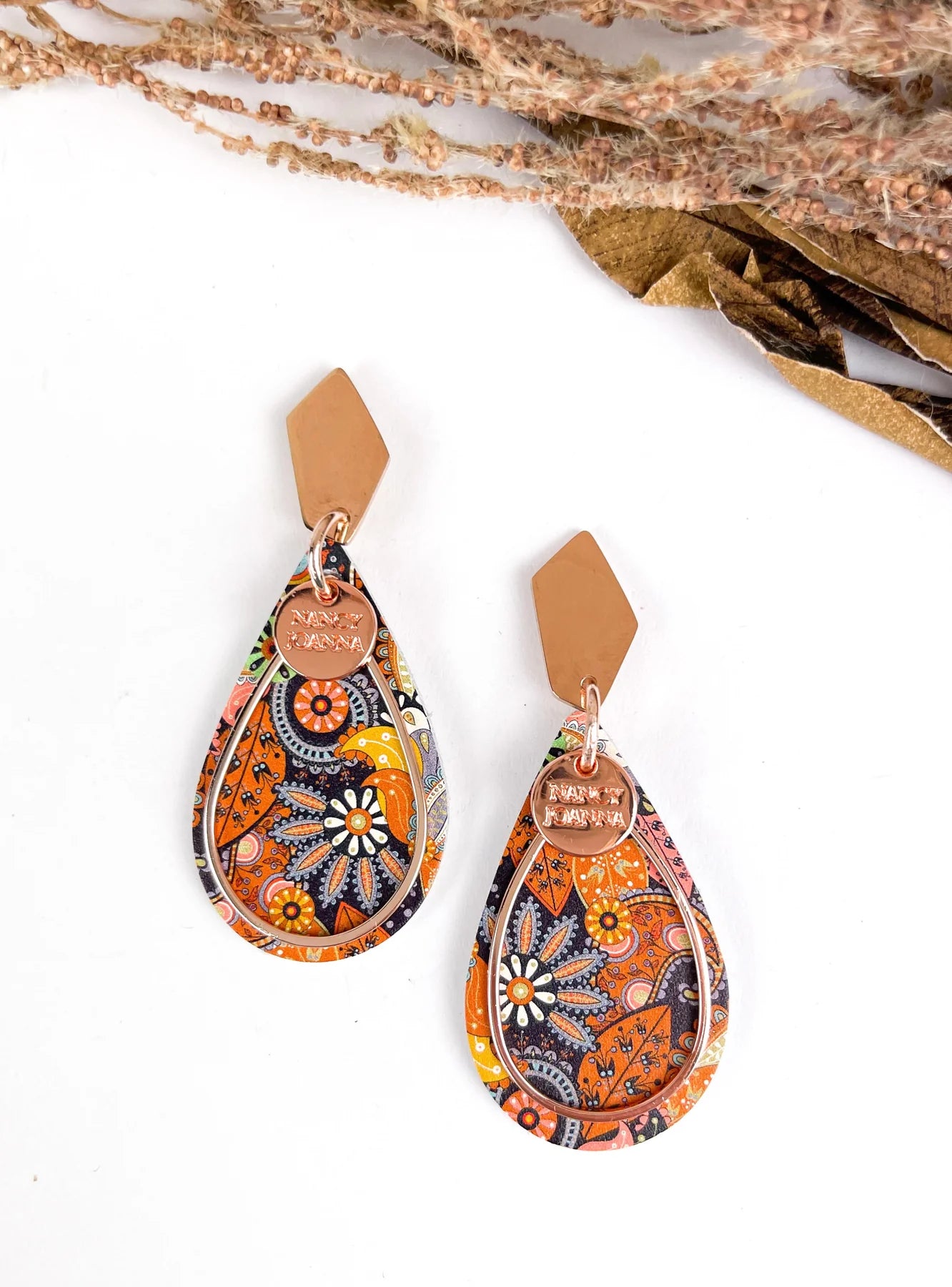MINI Paisley Perfection Teardrop Gold | Nancy Joanna