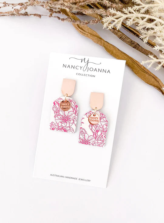 Olivia Line Arch Drop Rose Gold | Nancy Joanna