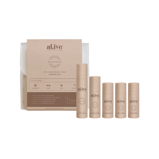 The Nourishment Ritual | Skincare Discovery Set | al.ive