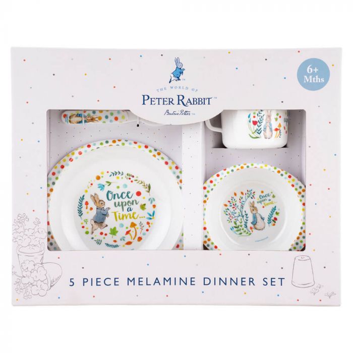 PETER RABBIT 5 PIECE MELAMINE DINNER SET