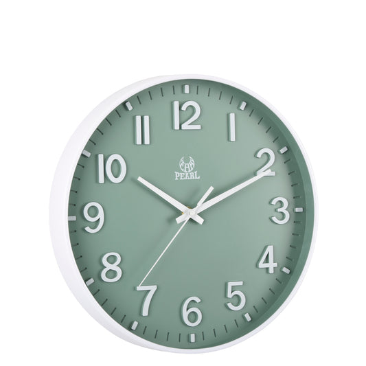 Analogue clock with white 3D numbers - Blue