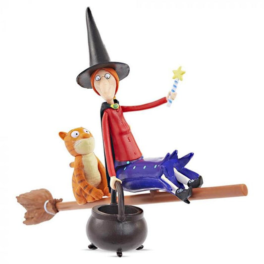 JULIA DONALDSON TITLES - ROOM ON THE BROOM WITCH & CAT TWO FIGURE PACK