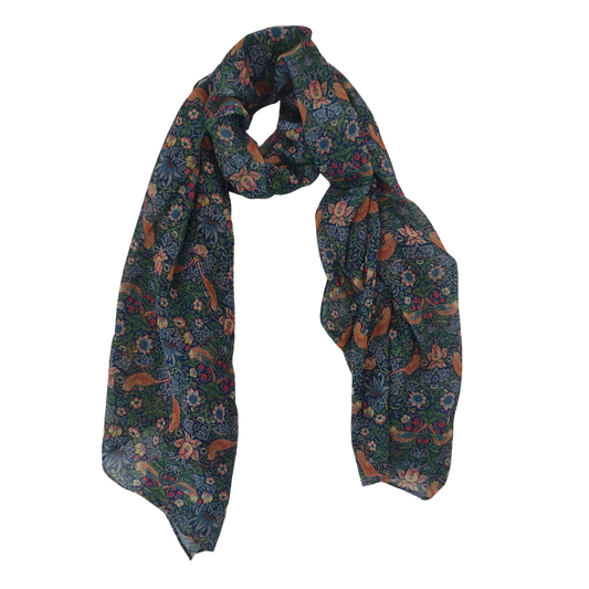 William Morris Scarf - Strawberry Thief Original