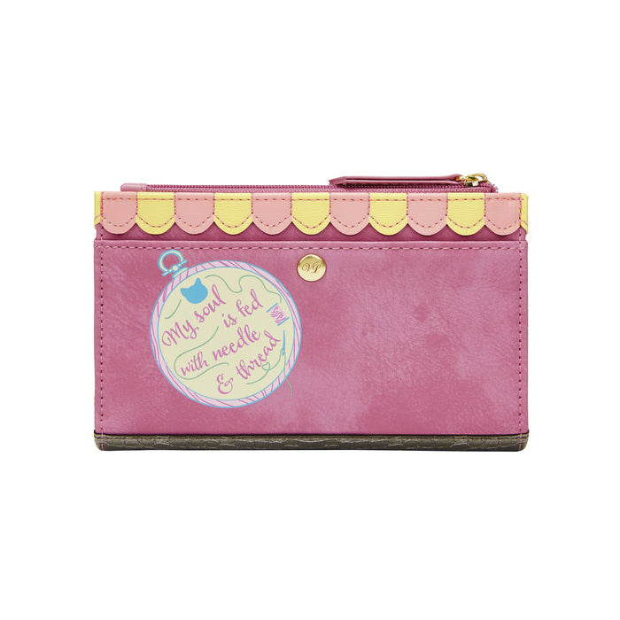 Vendula Sewing Shop Compact Folding Wallet | Raspberry Edition | Vendula London
