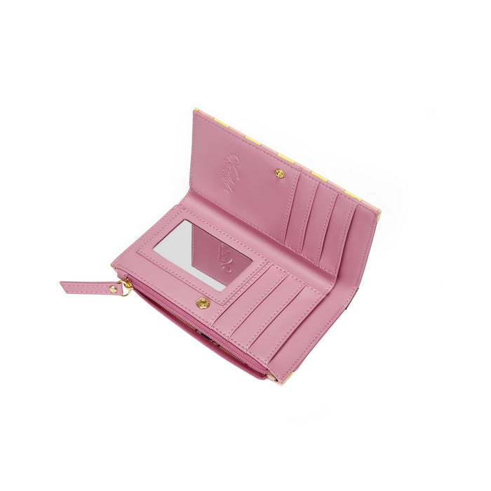 Vendula Sewing Shop Compact Folding Wallet | Raspberry Edition | Vendula London