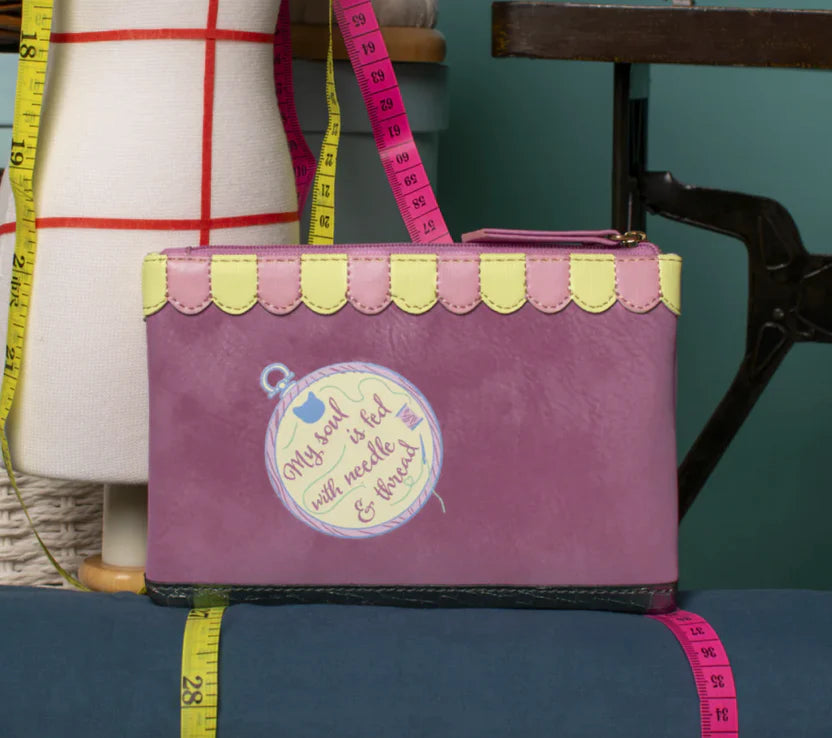 Vendula Sewing Shop Zipper Coin Purse | Raspberry Edition | Vendula London