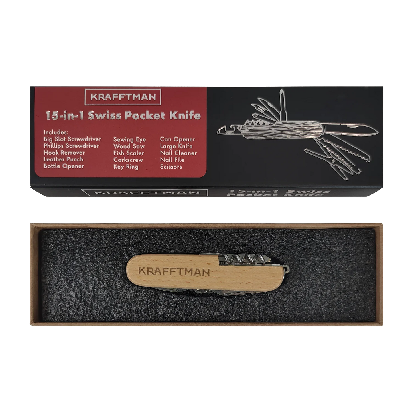 Krafftman - Swiss Pocket Knife 15 in 1