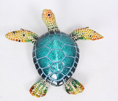 Realistic Marble Blue Turtle - 17CM