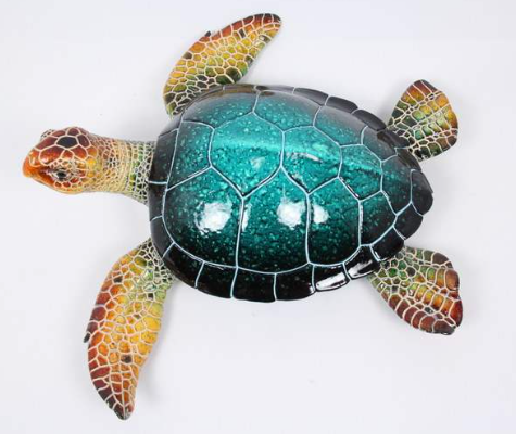 Realistic Marble Blue Turtle - 38CM