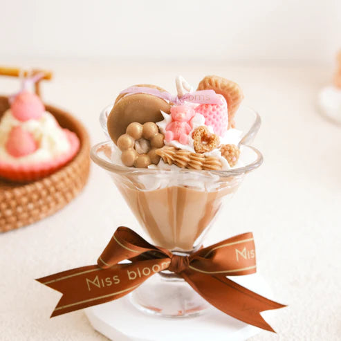 Vanilla Caramel Ice Cream Cup Candle v2 | Miss Blooms