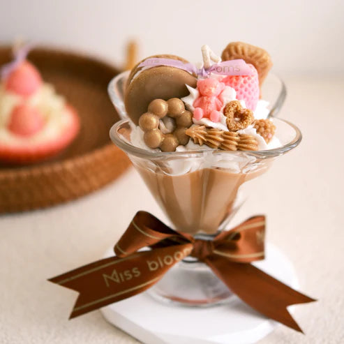 Vanilla Caramel Ice Cream Cup Candle v2 | Miss Blooms