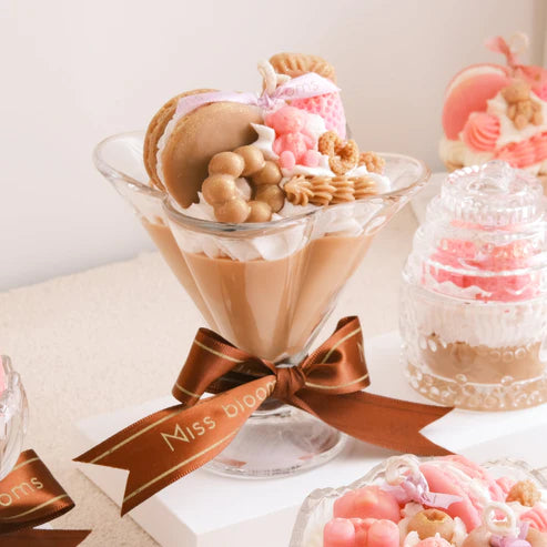 Vanilla Caramel Ice Cream Cup Candle v2 | Miss Blooms