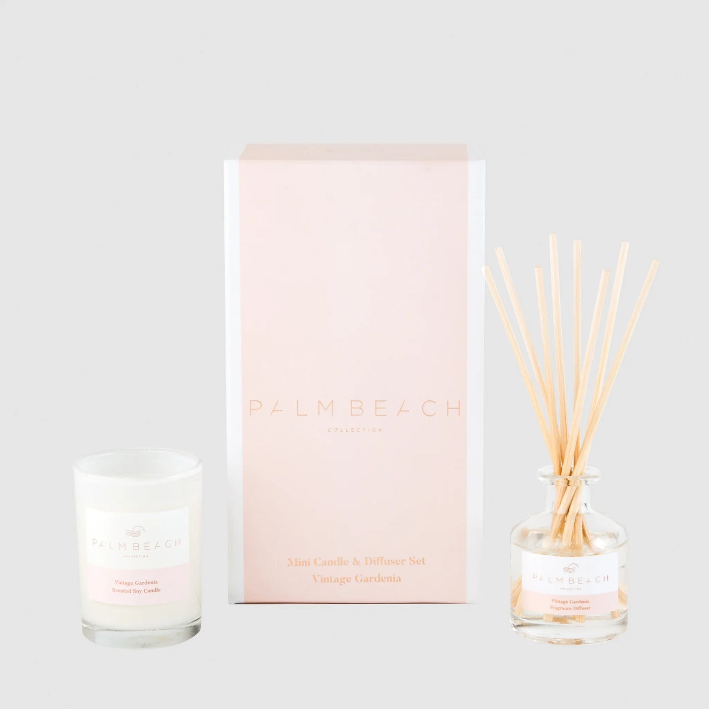 Vintage Gardenia Mini Candle & Reed Diffuser Gift Pack | Palm Beach