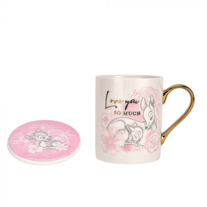 DISNEY MUG & COASTER SET: BAMBI - LOVE