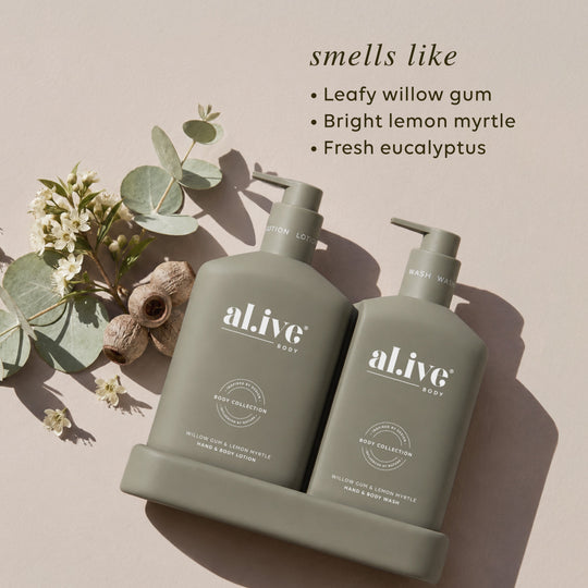 Bathroom Duo | Hand & Wash & Lotion | Willow Gum & Lemon Myrtle | al.ive