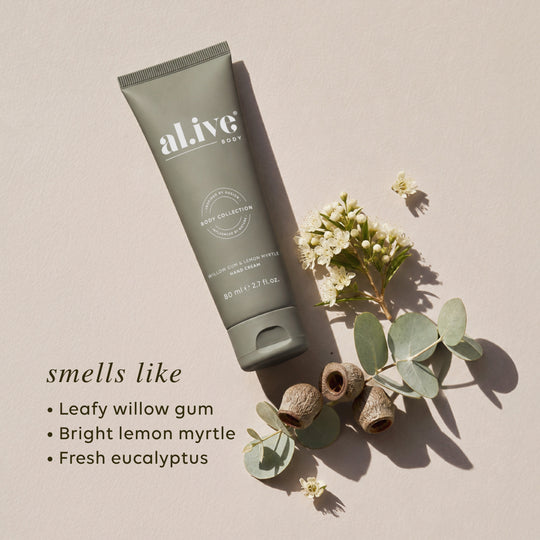 Hand Cream 80ml | Willow Gum & Lemon Myrtle | al.ive