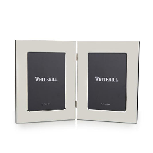 Silver Plated Plain Double Photo Frame 13x18cm