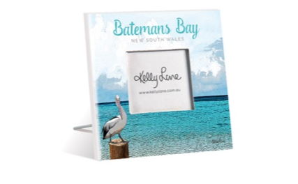 Batemans Bay Frame, Pelician on Pier - 20 x20cm