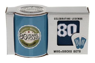 80 Years Young Mug and Sock Set