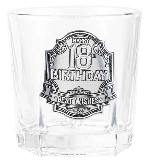 18 Badge Whisky Glass