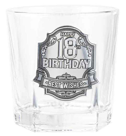 18 Badge Whisky Glass