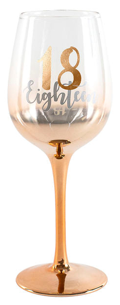 18 Rose Gold Ombre Wine Glass