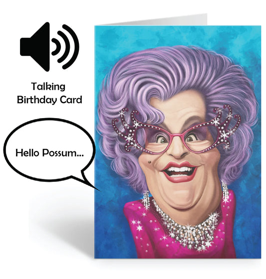 Dame Edna - Greeting Cards - Blank. Loudmouth Rang