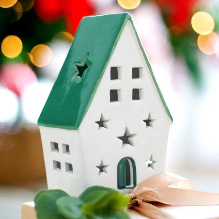 Christmas Light Up Ceramic House | Splosh