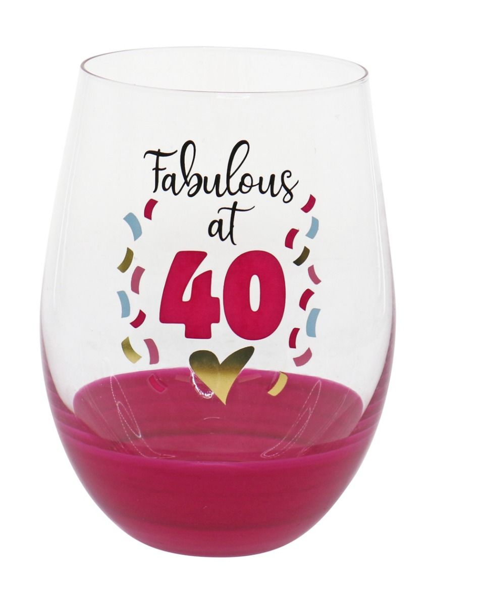 Fabulous 40 Stemless Wine Glass