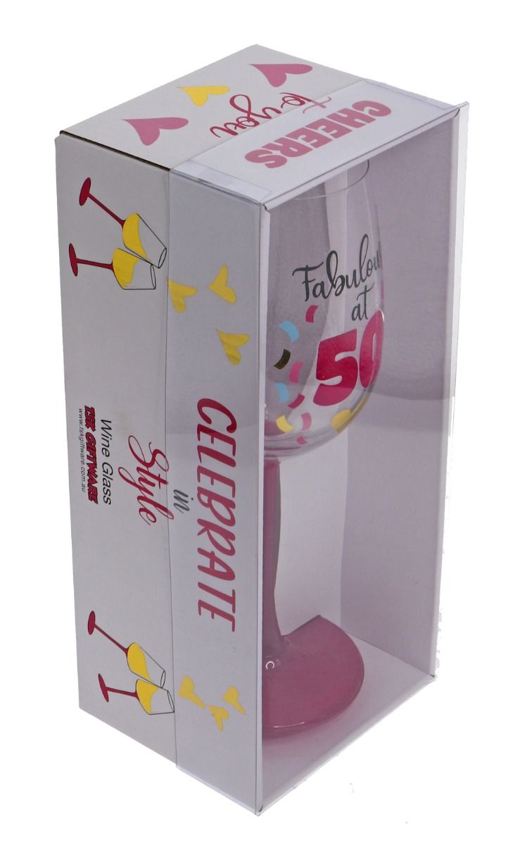Fabulous 50 Wine Glass