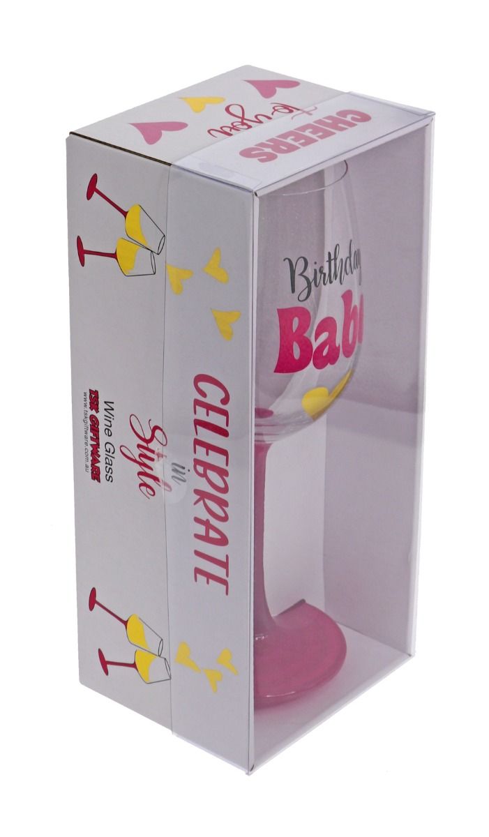 Birthday Babe Wine Glass