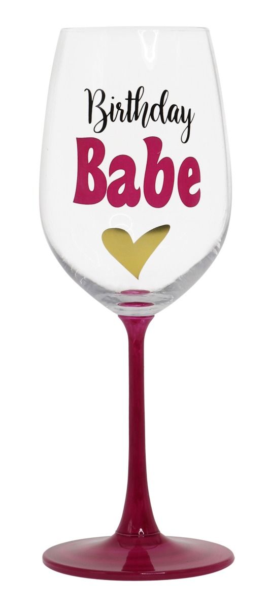 Birthday Babe Wine Glass