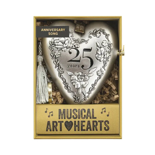 25th Anniversary Gold Musical Art Hearts